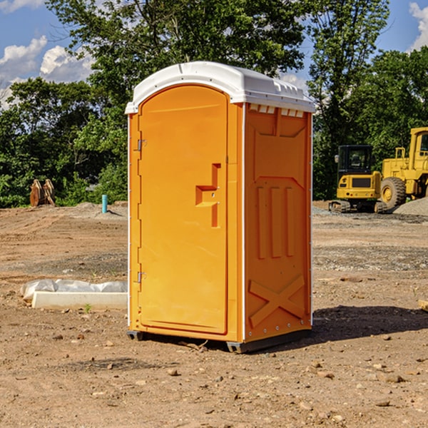 how often are the porta potties cleaned and serviced during a rental period in Standing Pine